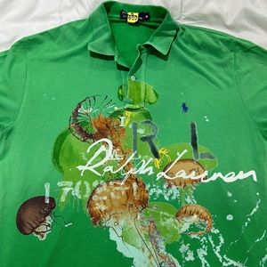 Bright green polo by Ralph Lauren men’s shirt size medium